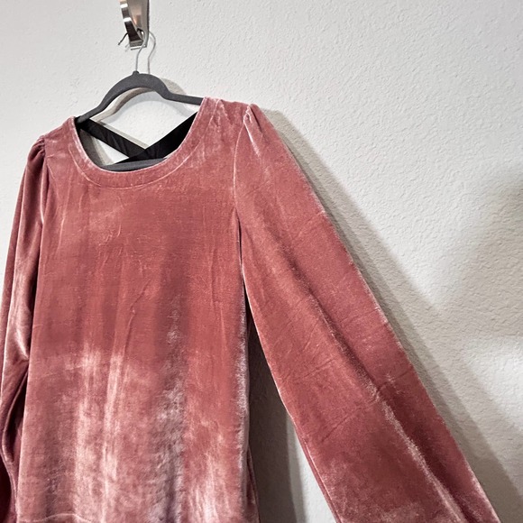 Anthropologie Open Back Velvet Top Taupe Free People Size Large - Picture 6 of 9